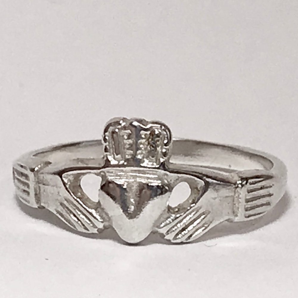 Sterling Silver Irish Claddagh Ring Band Size 7 9 10 Friendship Wedding promise